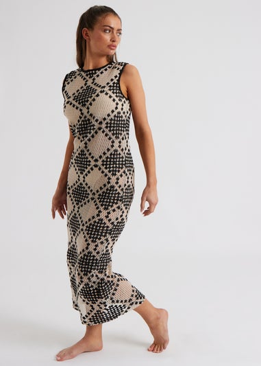 Urban Bliss Black Stitchy Mono Racer Maxi Dress