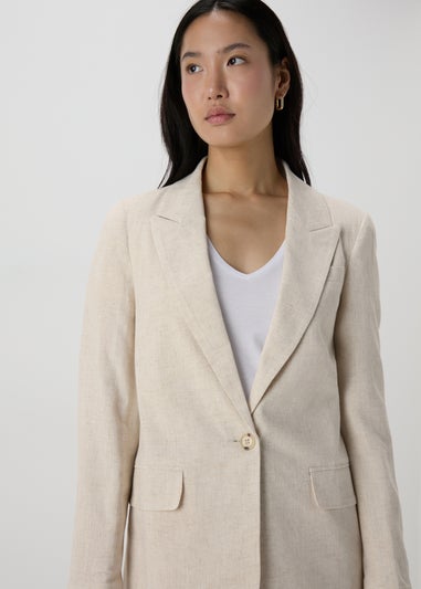 Et Vous Beige Linen Blazer