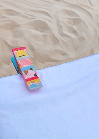 Squishmallows Stripes Beach Pool Towel Clips