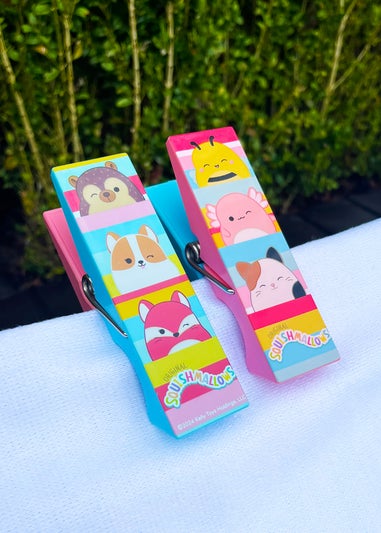 Squishmallows Stripes Beach Pool Towel Clips