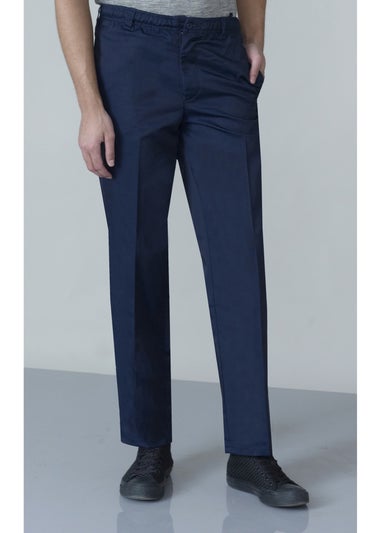Duke Navy Basilio Full Elastic Waist Rugby Trousers