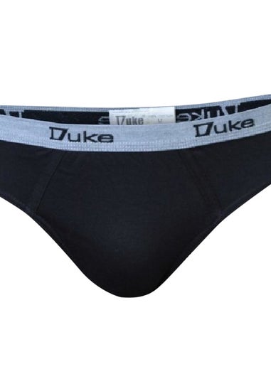 Duke Black/Grey London Kingsize Cotton Jersey Briefs (Pack of 3)