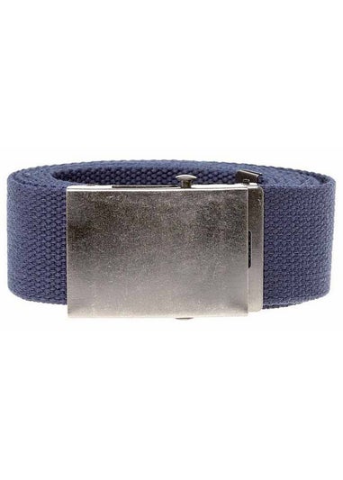 Duke Navy Kingsize Edward Plain Webbing Belt