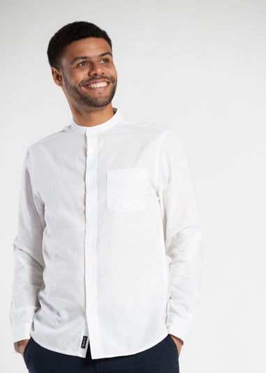 Tokyo Laundry White Long Sleeve Linen Blend Shirt - Matalan