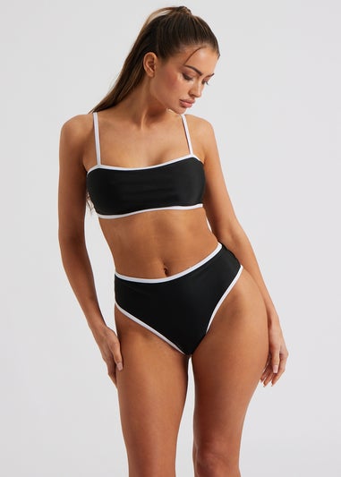 Urban Bliss Black Contrast Bikini Bottom