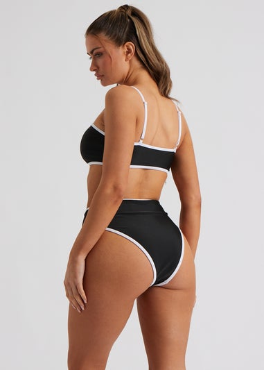 Urban Bliss Black Contrast Bikini Bottom