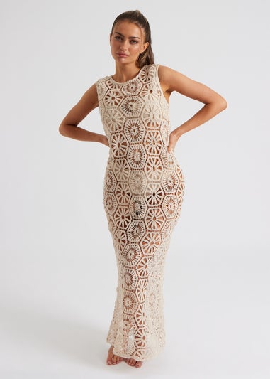 Urban Bliss Stone Crochet Maxi Dress