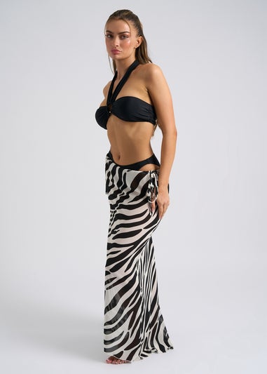 Urban Bliss Black Animal Beach Skirt