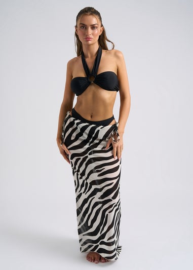 Urban Bliss Black Animal Beach Skirt