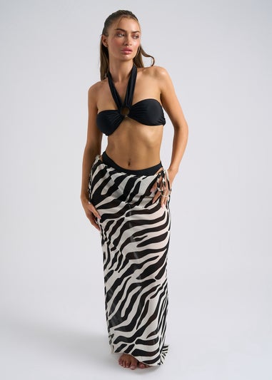 Urban Bliss Black Animal Beach Skirt