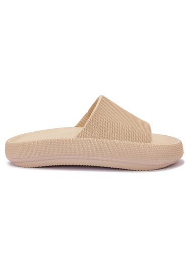 Urban Bliss Cream Rubberised Textured Sliders