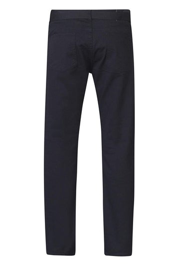 Duke Black London Kingsize Mario Bedford Cord Trousers With Belt