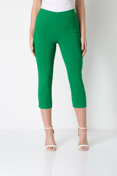 Roman Emerald Green Cropped Stretch Trouser