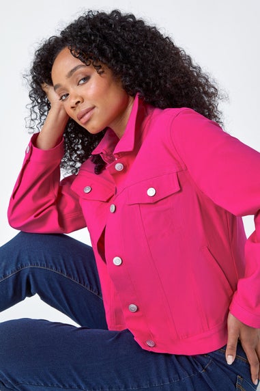 Roman Bright Pink Petite Stretch Pocket Jacket