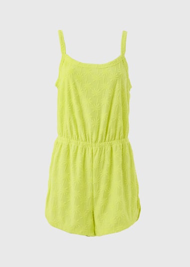 Lime Towelling Playsuit