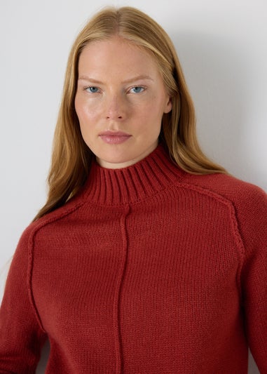 Rust Seam Knitted Jumper