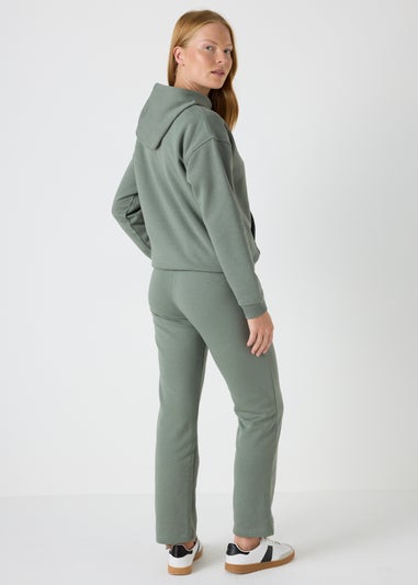 Khaki Straight Jogging Bottoms