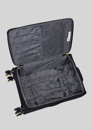 IT Luggage Black Desirable Soft Suitcase