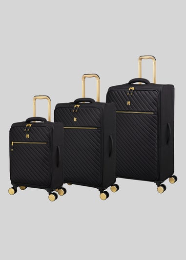 IT Luggage Black Desirable Soft Suitcase