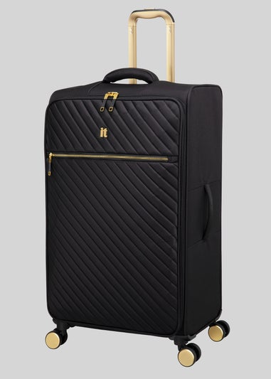 IT Luggage Black Desirable Soft Suitcase