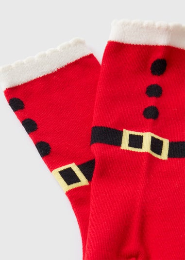 1 Pack Red Santa Crew Socks