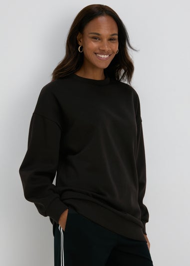 Black Longline Sweatshirt