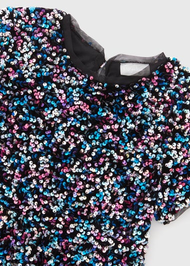 Girls Multicolour Sequin Dress (7-15yrs)