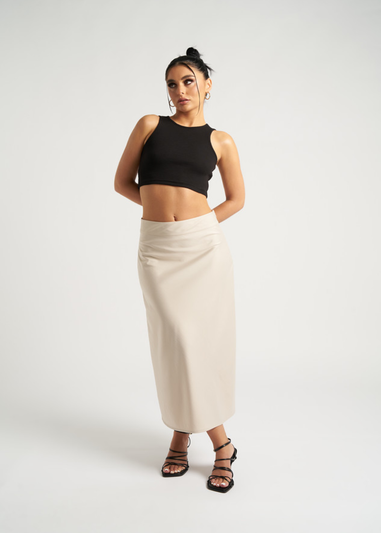 Urban Bliss Stone Satin Bias Cut Midi Skirt