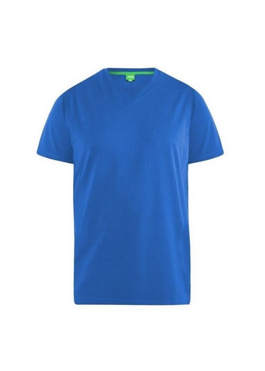 Duke Blue Signature 2 Kingsize Cotton V Neck T-Shirt