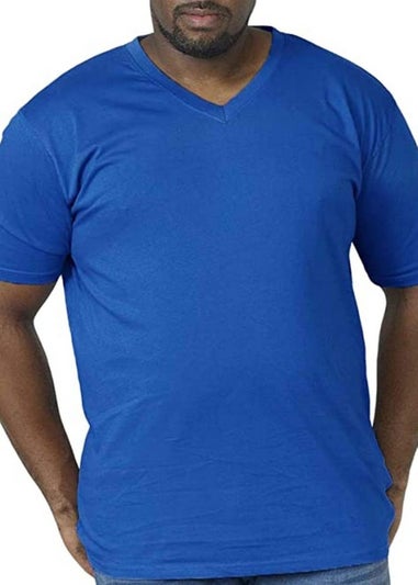 Duke Blue Signature 2 Kingsize Cotton V Neck T-Shirt