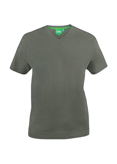 Duke Khaki Signature 2 Kingsize Cotton V Neck T-Shirt