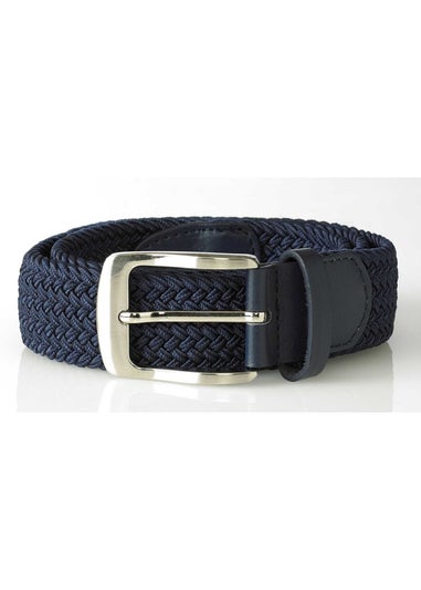 Duke Navy Dani Kingsize Stretch Braided Belt