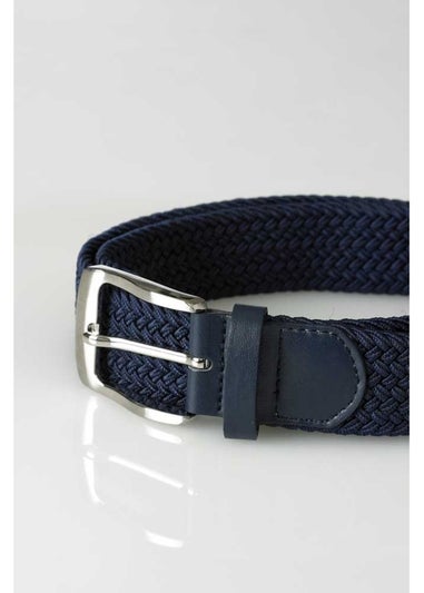 Duke Navy Dani Kingsize Stretch Braided Belt