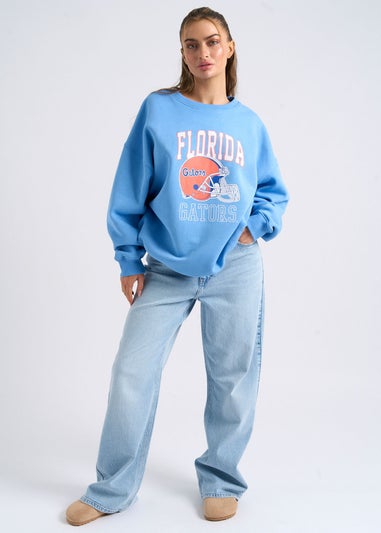 Urban Bliss Blue Florida Oversized Sweatshirt