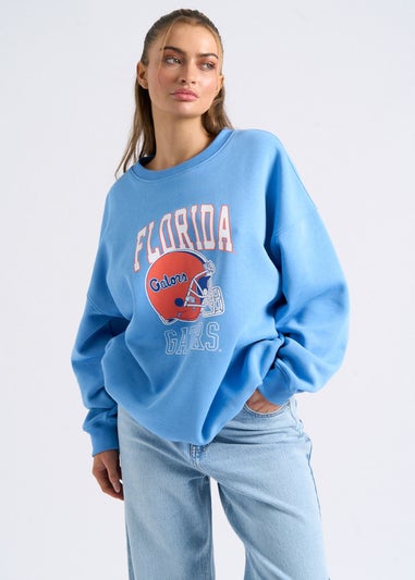 Urban Bliss Blue Florida Oversized Sweatshirt