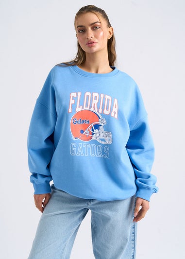 Urban Bliss Blue Florida Oversized Sweatshirt