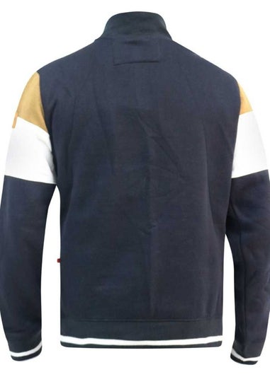 Duke Navy Kenington Panel Kingsize Half Zip Sweatshirt