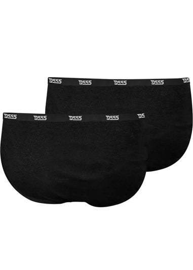 Duke Black Thompson Y Front Briefs (Pack of 2)