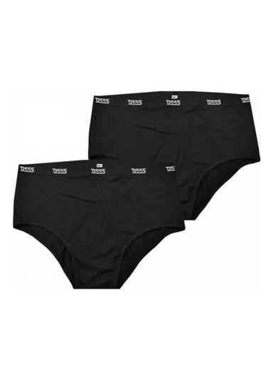 Duke Black Thompson Y Front Briefs (Pack of 2)