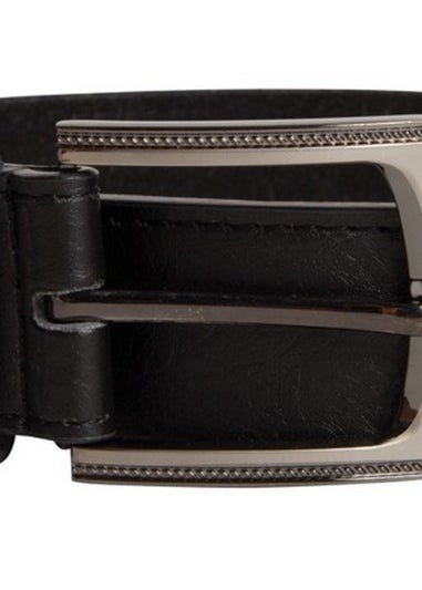 Duke Black Samuel Kingsize Bonded Leather Belt