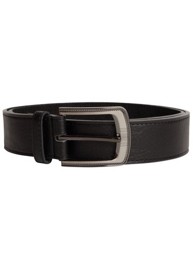 Duke Black Samuel Kingsize Bonded Leather Belt