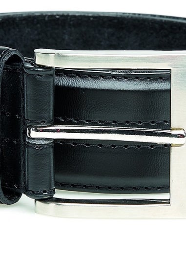 Duke Black Harley Kingsize Four Line Stitched Belt