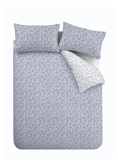 Bianca Fine Linens Shadow Leaves 200 Thread Count Cotton Reversible Duvet Cover Set