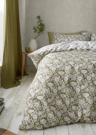 Pineapple Elephant Tangier Floral Reversible Duvet Cover Set