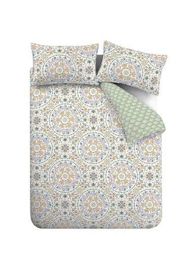 Pineapple Elephant Safiya Mandala Reversible Duvet Cover Set