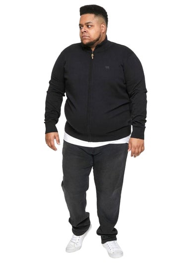 Duke Black Franco 1 Knitted Kingsize Full Zip Hoodie