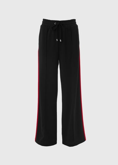 Black Side Stripe Tapered Trousers