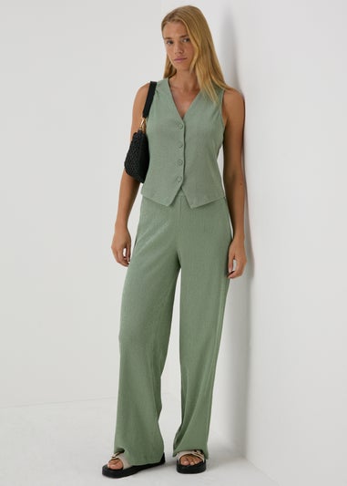 Sage Co Ord Wide Leg Trousers