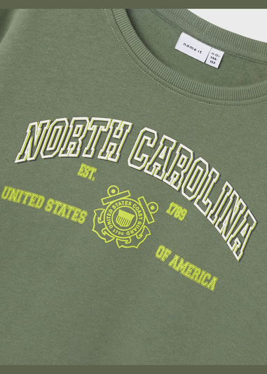 Name It Kids Green North Carolina Sweatshirt (6-12yrs)