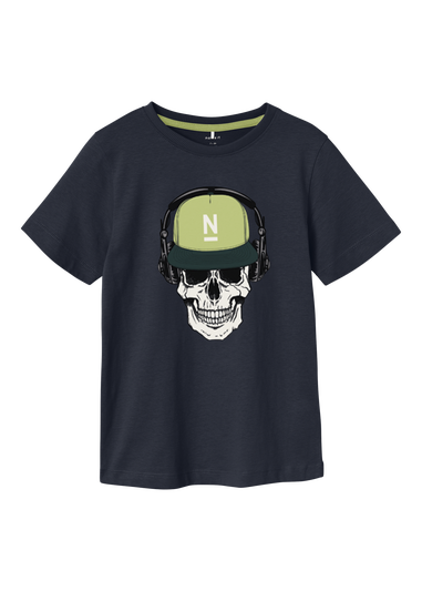 Name It Kids Navy Skull T-Shirt (6-12yrs)